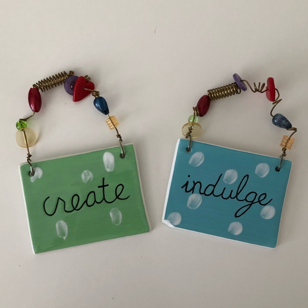 Create and indulge wall plaques